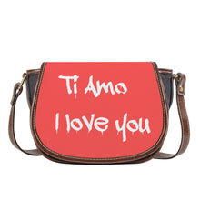 Load image into Gallery viewer, Ti Amo I love you - Exclusive Brand - Persimmon - Ti Amo I love you Logo - Saddle Bag
