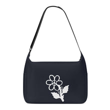 Load image into Gallery viewer, Ti Amo I love you - Exclusive Brand - Black Denim - White Daisy - Journey Computer Shoulder Bag
