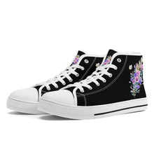 Load image into Gallery viewer, Ti Amo I love you - Exclusive Brand - High-Top Canvas Shoes - White Soles
