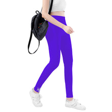 Load image into Gallery viewer, Ti Amo I love you - Exclusive Brand  - Dark Purple - Angry Fish -  Womens / Teen Girls  / Womens Plus Size  - Yoga Leggings - Sizes XS-3XL
