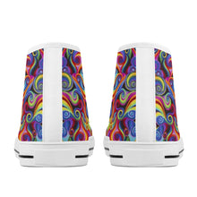 Load image into Gallery viewer, Ti Amo I love you - Exclusive Brand - High-Top Canvas Shoes - White Soles
