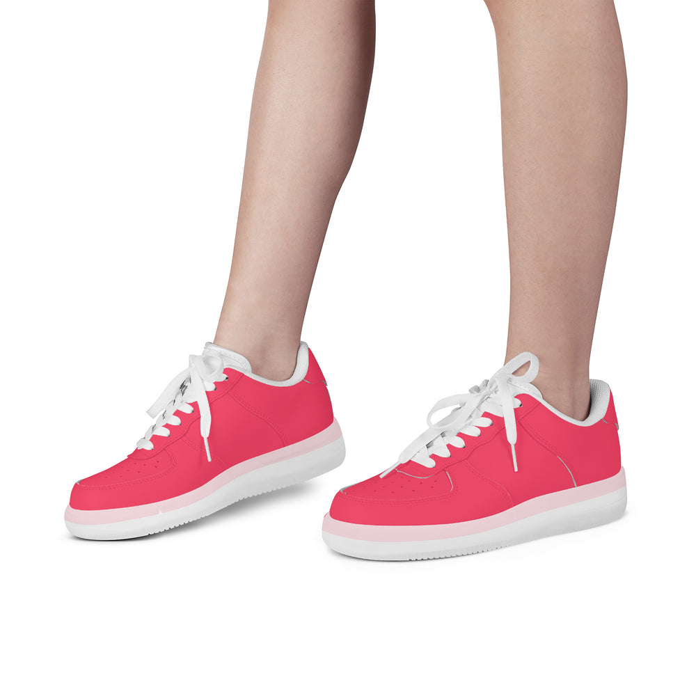 Ti Amo I love you - Exclusive Brand  - Radical Red - Transparent Low Top Air Force Leather Shoes