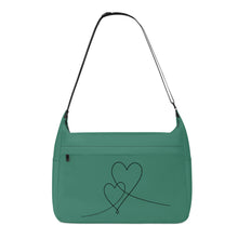 Load image into Gallery viewer, Ti Amo I love you - Exclusive Brand - Deep Aquamarine - Double Script Heart - Journey Computer Shoulder Bag
