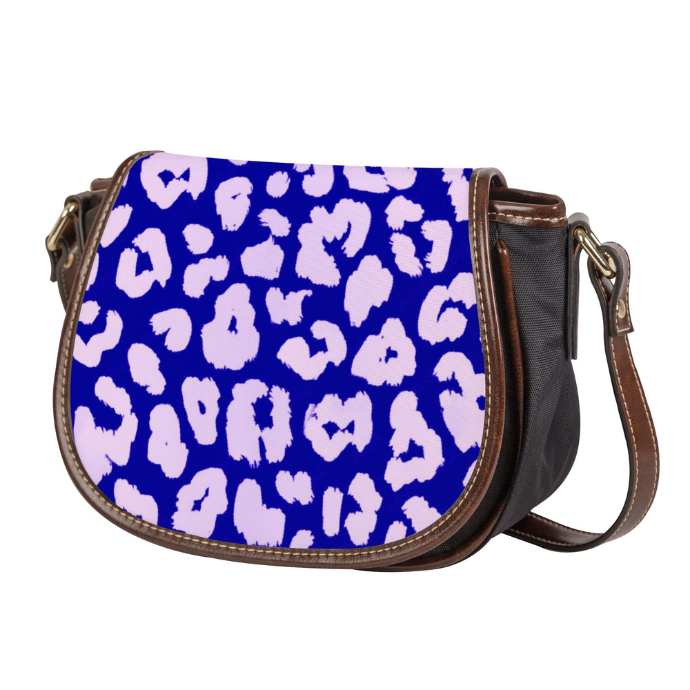 Ti Amo I love you - Exclusive Brand - Deep Blue & Perfume Animal Pattern - Saddle Bag
