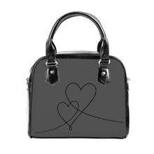 Load image into Gallery viewer, Ti Amo I love you - Exclusive Brand  - Davy&#39;s Grey - Double Script Heart -  Shoulder Handbag
