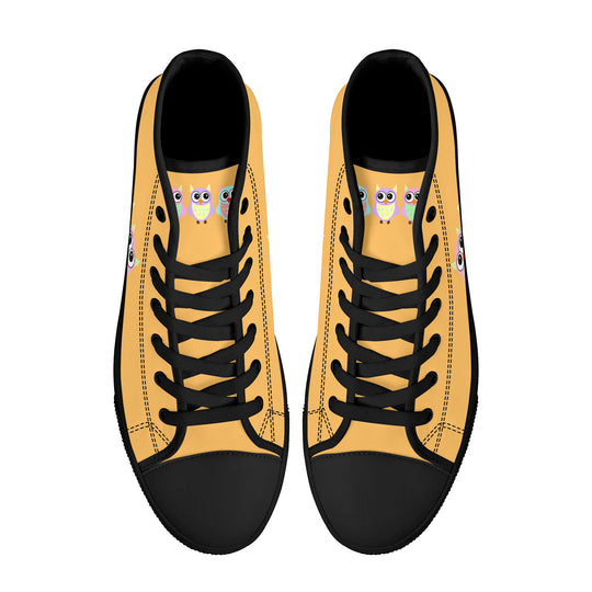 Ti Amo I love you - Exclusive Brand - Ligjt Orange - High-Top Canvavs Shoes - Black Soles