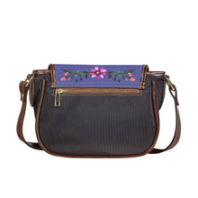 Load image into Gallery viewer, Ti Amo I love you - Exclusive Brand - Very Peri 2 - Floral Bouquet - Saddle Bag
