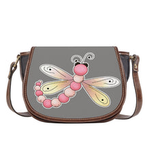 Load image into Gallery viewer, Ti Amo I love you - Exclusive Brand  - Natural Gray - Dragonfly - Saddle Bag
