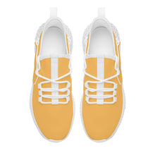 Load image into Gallery viewer, Ti Amo I love you - Exclusive Brand  - Light Orange  -  Double Heart - Womens Mesh Knit Shoes - White Soles
