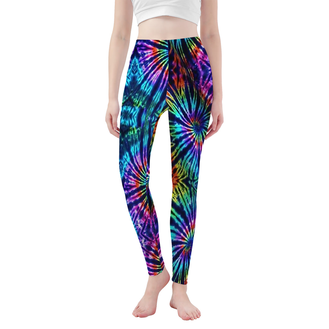 Ti Amo I love you - Exclusive Brand - Blue Zodiac, Curious Blue, Malachite, Purple Heart - Tie-Dye - Womens / Teen Girls / Womens Plus Size - Yoga Leggings - Sizes XS-3XL