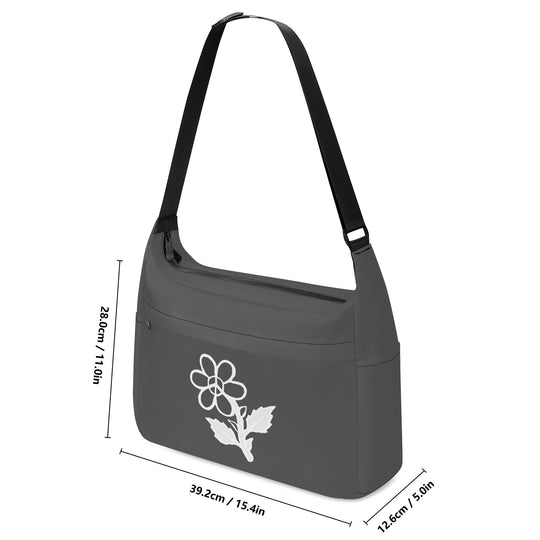 Ti Amo I love you- Exclusive Brand - Davy's Grey - White Daisy - Journey Computer Shoulder Bag