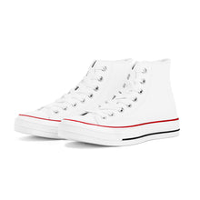 Load image into Gallery viewer, Ti Amo I love you - Exclusive Brand  - White -  High Top Canvas Shoes - White Soles
