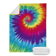 Load image into Gallery viewer, Ti Amo I love you - Exclusive Brand- Rainbow Tie-Dye - Micro Fleece Blankets
