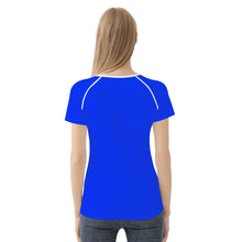 Load image into Gallery viewer, Ti Amo I love you - Exclusive Brand  - Blue Blue Eyes - Double Purple Heart - Women&#39;s T shirt
