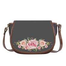 Load image into Gallery viewer, Ti Amo I love you - Exclusive Brand - Davy&#39;s Grey - Roses - Saddle Bag
