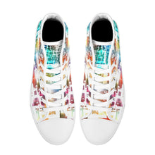 Load image into Gallery viewer, Ti Amo I love you  - Exclusive Brand  - High-Top Canvas Shoes - White Soles
