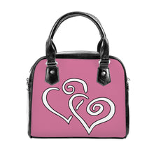 Load image into Gallery viewer, Ti Amo I love you - Exclusive Brand- Charm - Double White Heart - Shoulder Handbag
