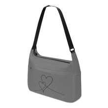 Load image into Gallery viewer, Ti Amo I love you - Exclusive Brand - Dove Gray - Double Script Heart - Journey Computer Shoulder Bag
