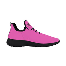 Load image into Gallery viewer, Ti Amo I love you - Exclusive Brand - Hot Pink - Skelton Hands with Heart - Mens / Womens - Lightweight Mesh Knit Sneaker - Black Soles
