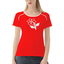 Load image into Gallery viewer, Ti Amo I love you - Exclusive Brand  - Red - White Daisy - Women&#39;s T shirt
