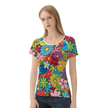 Load image into Gallery viewer, Ti Amo I love you - Exclusive Brand  - Colorful Flowers - Women&#39;s T shirt - Sizes S-2XL
