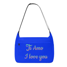 Load image into Gallery viewer, Ti Amo I love you - Exclusive Brand - Blue Blue Eyes - Pastel Lettering - Journey Computer Shoulder Bag
