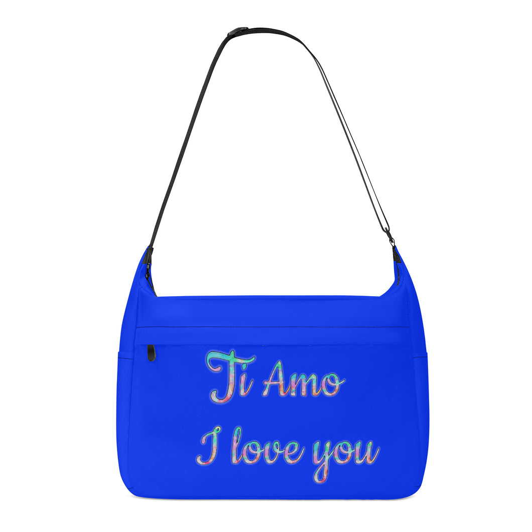 Ti Amo I love you - Exclusive Brand - Blue Blue Eyes - Pastel Lettering - Journey Computer Shoulder Bag