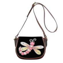 Load image into Gallery viewer, Ti Amo I love you - Exclusive Brand - Black - Dragonfly - Saddle Bag
