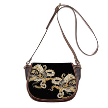 Load image into Gallery viewer, Ti Amo I love you - Exclusive Brand - Black  - Octopi - Saddle Bag
