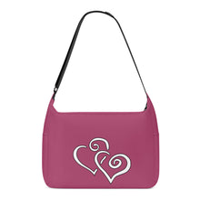 Load image into Gallery viewer, Ti Amo I love you - Exclusive Brand - Medium Ruby - Double White Heart - Journey Computer Shoulder Bag
