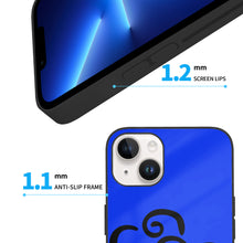 Load image into Gallery viewer, Ti Amo I love you - Exclusive Brand - Blue Blue Eyes - Double Black Heart  - iPhone 14 Glass Case (2 cameras)
