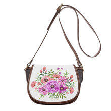 Load image into Gallery viewer, Ti Amo I love you - Exclusive Brand -  White - Floral Bouquet - Saddle Bag
