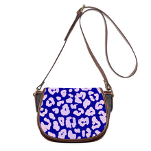 Load image into Gallery viewer, Ti Amo I love you - Exclusive Brand - Deep Blue &amp; Perfume Animal Pattern - Saddle Bag
