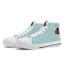 Load image into Gallery viewer, Ti Amo I love you - Exclusive Brand - High-Top Canvas Shoes - White Soles
