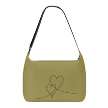 Load image into Gallery viewer, Ti Amo I love you - Exclusive Brand  - Deep Antique Gold - Double Script Heart - Journey Computer Shoulder Bag
