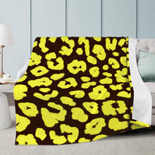 Load image into Gallery viewer, Ti Amo I love you - Exclusive Brand - Graphite &amp; Pear Animal Print - Micro Fleece Blankets
