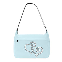 Load image into Gallery viewer, Ti Amo I love you - Exclusive Brand - Mabel Blue - Double White Heart - Journey Computer Shoulder Bag
