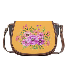 Load image into Gallery viewer, Ti Amo I love you - Exclusive Brand - Light Orange - Floral Bouquet - Saddle Bag
