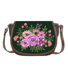 Load image into Gallery viewer, Ti Amo I love you - Exclusive Brand - Celtic - Pink Floral - Saddle Bag
