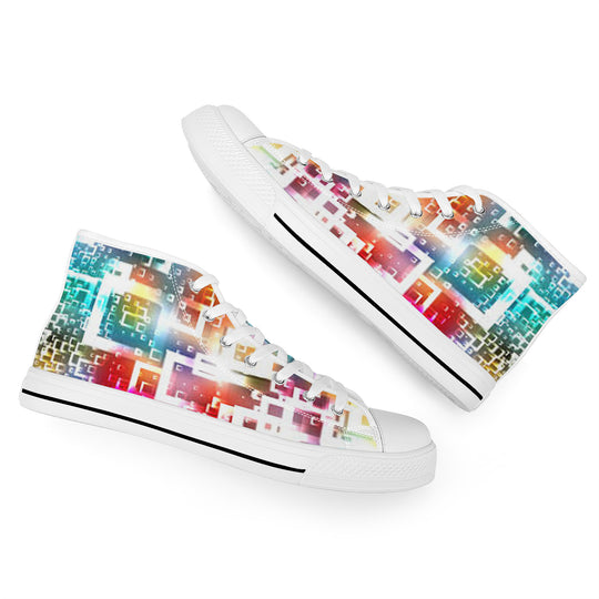 Ti Amo I love you  - Exclusive Brand  - High-Top Canvas Shoes - White Soles