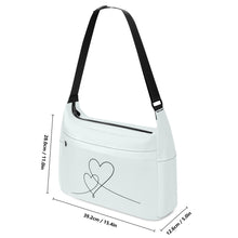 Load image into Gallery viewer, Ti Amo I love you - Exclusive Brand - Black Squeeze Off-White - Jacket  Double Script Heart - Journey Computer Shoulder Bag
