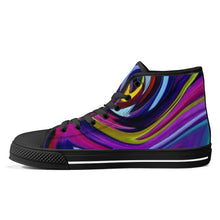 Load image into Gallery viewer, Ti Amo I love you - Exclusive Brand - High-Top Canvas Shoes - Black Soles
