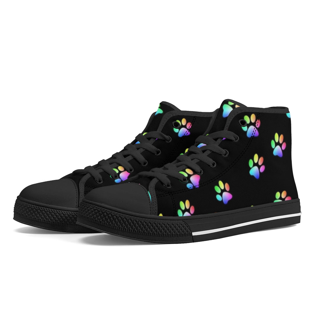 Ti Amo I love you - Exclusive Brand - High-Top Canvas Shoes - Black Soles