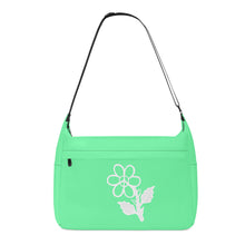 Load image into Gallery viewer, Ti Amo I love you - Exclusive Brand - Aquamarine 2 - White Daisy - Journey Computer Shoulder Bag
