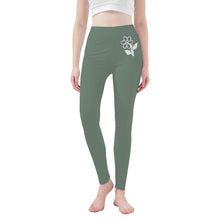 Load image into Gallery viewer, Ti Amo I love you - Exclusive Brand  - Xanadu  -  White Daisy -  Yoga Leggings
