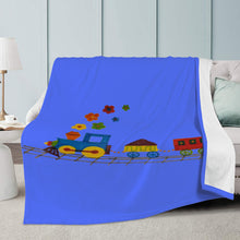 Load image into Gallery viewer, Ti Amo I love you - Exclusive Brand - Neon Blue - Train - Blankets
