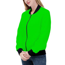 Load image into Gallery viewer, Ti Amo I love you - Exclusive Brand - Green -  Women&#39;s Bomber Jacket
