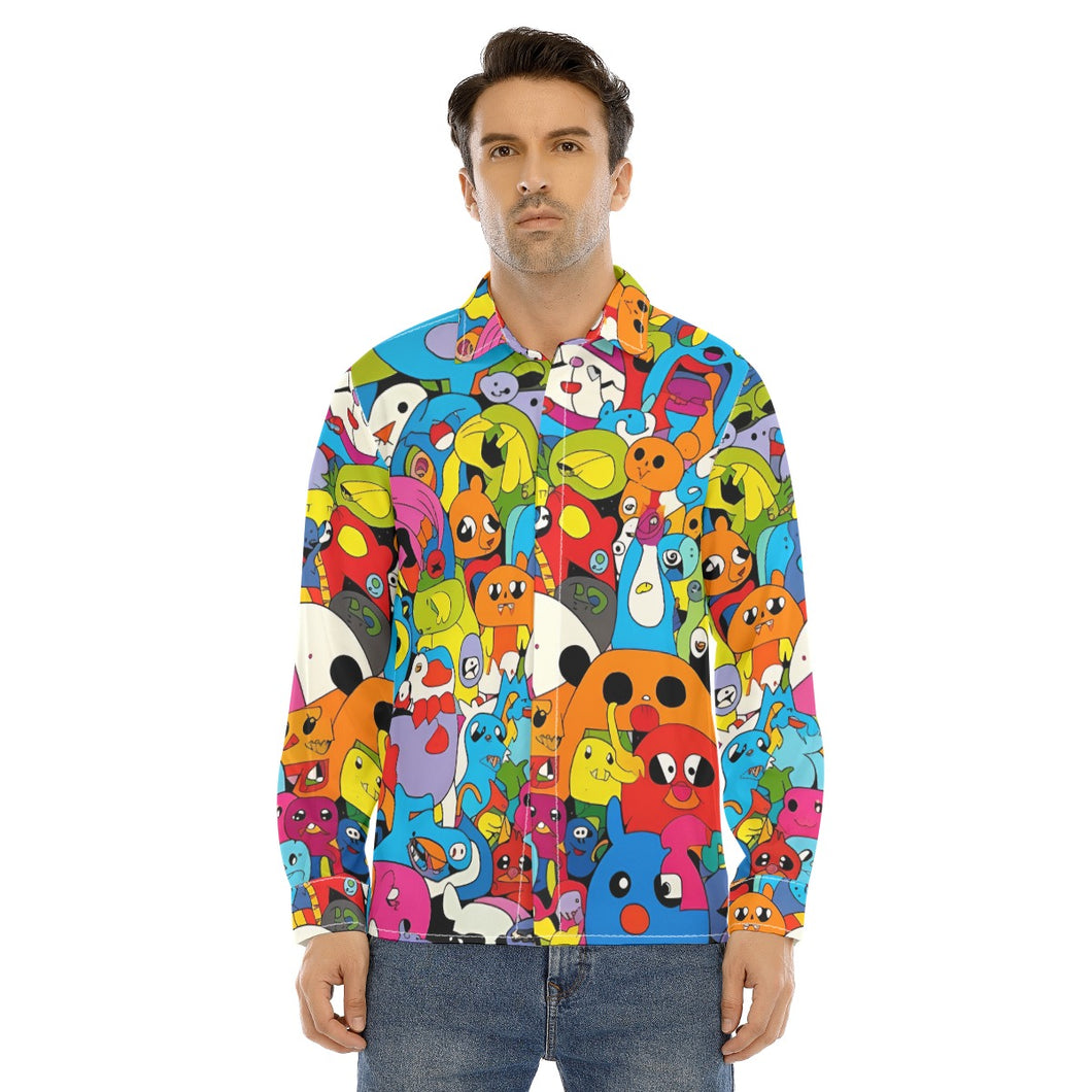 Ti Amo I love you - Exclusive Brand - Men's Lapel Collar Shirt