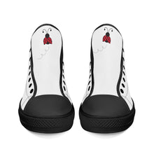 Load image into Gallery viewer, Ti Amo I love you - Exclusive Brand - Ladybug - High-Top Canvas Shoes - Black Soles
