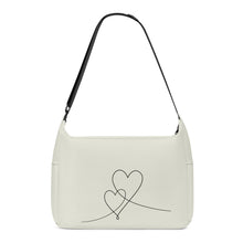 Load image into Gallery viewer, Ti Amo I love you - Exclusive Brand - Ash White - Double Script Heart - Journey Computer Shoulder Bag
